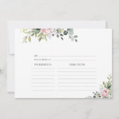 Carte de recette grand format à la verdure rose te (Dos)