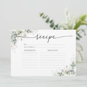 Carte de recette grande pour douche de mariée Euca (Debout devant)