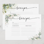 Carte de recette grande pour douche de mariée Euca (Devant / Derrière)