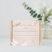 Carte de recette Grass Pampas Gold Blush Rose (Debout devant)