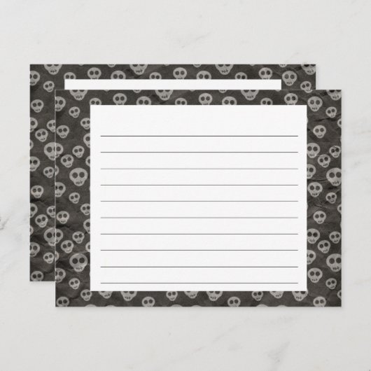 Carte de recette Halloween Skulls éffrayant (Devant / Derrière)