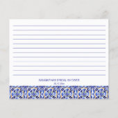 Carte de recette italienne à thème Amalfi Méditerr (Dos)