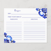 Carte de recette italienne à thème Amalfi Méditerr (Devant)