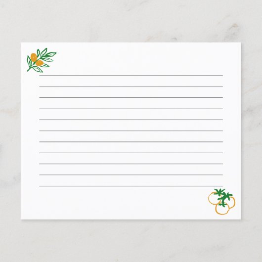 Carte de recette italienne rustique That's Amore (Dos)