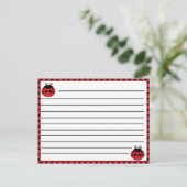 Carte de recette Ladybug (Debout devant)