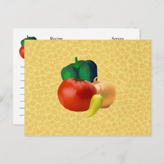 Carte de recette légume (Devant / Derrière)