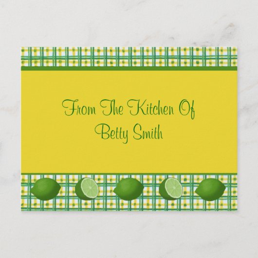 Carte de recette Limes (Devant)