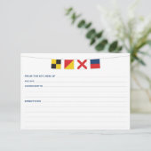 Carte de recette LOVE Nautical Flags 3 (Debout devant)