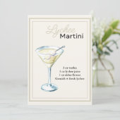 Carte de recette Lychee Martini modifiable (Debout devant)