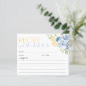 Carte de recette Main Squeeze Bleu Citron Mariage (Debout devant)