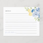 Carte de recette Main Squeeze Bleu Citron Mariage (Dos)