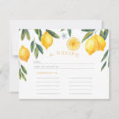 Carte de recette Main Squeeze pour enterrement de  (Devant)