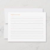 Carte de recette Main Squeeze pour enterrement de  (Dos)