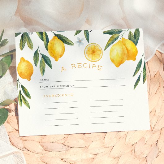 Carte de recette Main Squeeze pour enterrement de 