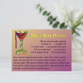Carte de recette Mardi Gras Martini (Debout devant)