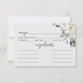 Carte de recette Mariage floral aux roses blanches (Devant)