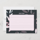 Carte de recette Mariage floral souple Elegant Mar (Dos)