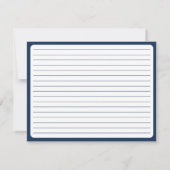 Carte de recette Marine Blue Nautical Modern Typog (Dos)