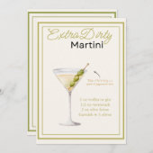 Carte de recette Martini extra sale (Devant / Derrière)