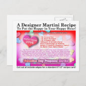 Carte de recette Martini Proposition de Saint Vale (Devant / Derrière)