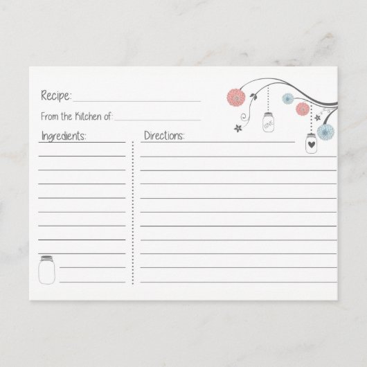 Carte de recette Mason Jar Tree (Devant)