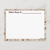 CARTE DE RECETTE MATZAH (Dos)
