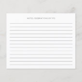 Carte de recette minimaliste moderne (Dos)