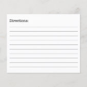 Carte de recette moderne (Dos)