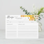 Carte de recette moderne Honeypeb Bumblebee Yellow (Debout devant)