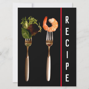 Carte de recette moderne pour la nourriture sur fo