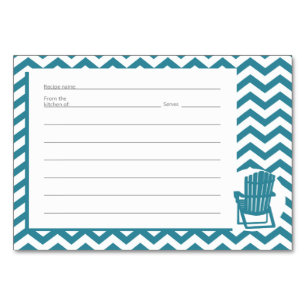 Carte de recette Motif Adirondack Zig zag