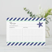Carte de recette Nautical Starfish (Debout devant)