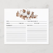 Carte de recette nounours (Devant)