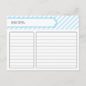 Carte de recette nuptiale - bleu (Devant)