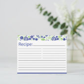 Carte de recette nuptiale | Chaux et Marine (Debout devant)