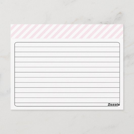 Carte de recette nuptiale - rose (Dos)