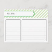 Carte de recette nuptiale - Vert (Devant)