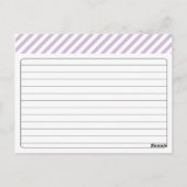 Carte de recette nuptiale - violet (Dos)