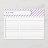 Carte de recette nuptiale - violet (Devant)