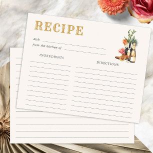 Carte de recette occidentale