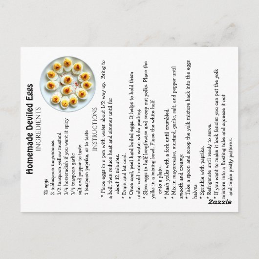 Carte de recette OEufs Devilés Maison (Dos)