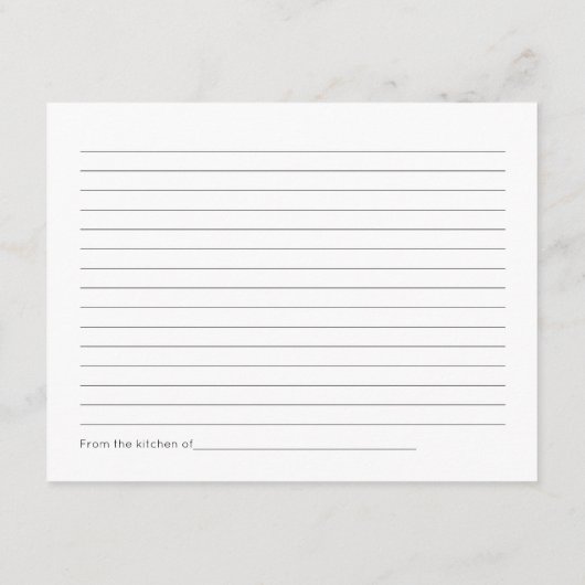 Carte de recette orange thème Citrus (Dos)