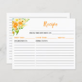 Carte de recette Oranges Citrus (Devant / Derrière)