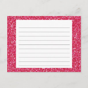 Carte de recette Parties scintillant rose
