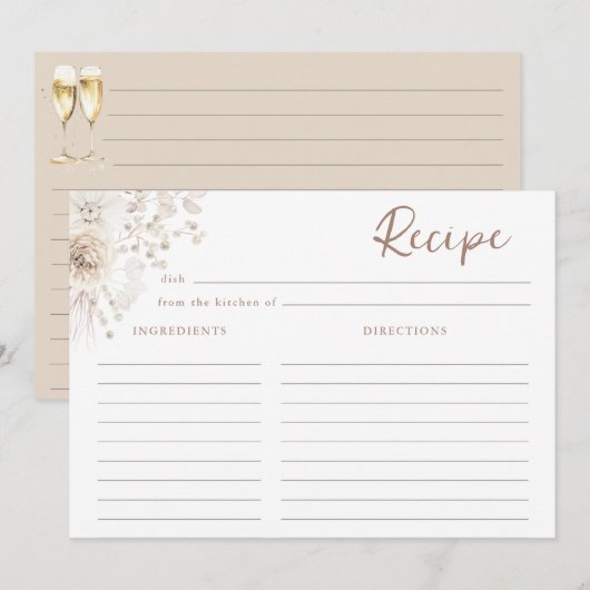 Carte de recette Perles et Prosecco (Devant / Derrière)