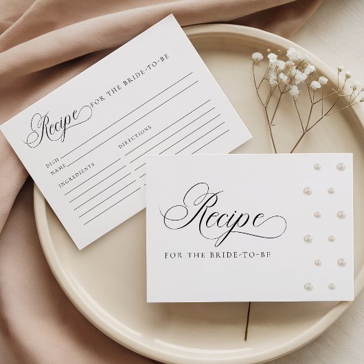 Carte de recette Perles pour la future mariée