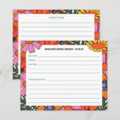 Carte de recette personnalisée Boho Super Floral S (Devant / Derrière)