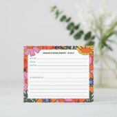 Carte de recette personnalisée Boho Super Floral S (Debout devant)