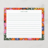 Carte de recette personnalisée Boho Super Floral S (Dos)