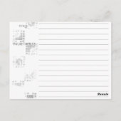 Carte de recette personnalisée pour la préparation (Dos)